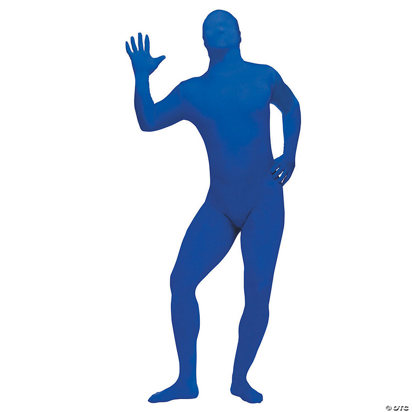 Adult's Plus Size Blue Skin Suit Costume Image