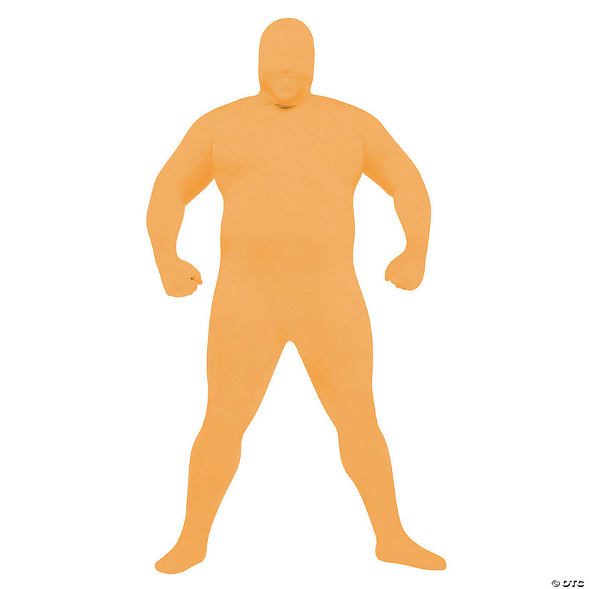Adult's Plus Size Orange Skin Suit Costume Halloween Express