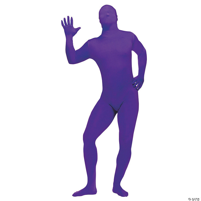 Adult's Plus Size Purple Skin Suit Costume Image