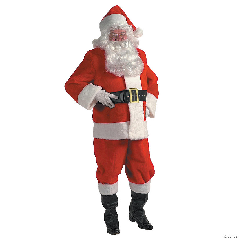 Adults Plush Rental Quality Santa Suit Image