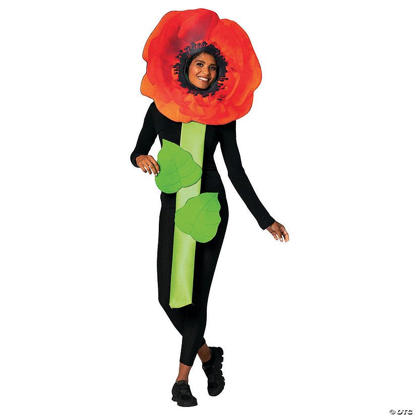 Adults Poppy Flower Costume Image