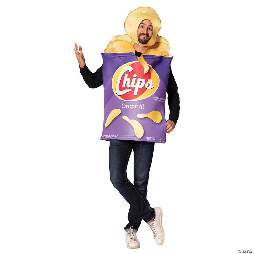 Adults Potato Chips Bag Costume Image
