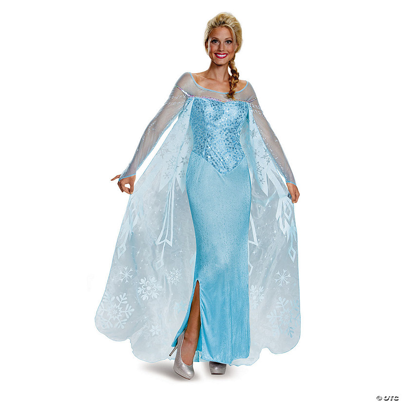 Adults Prestige Disney Frozen&amp;#8482; Elsa Dress Costume Image