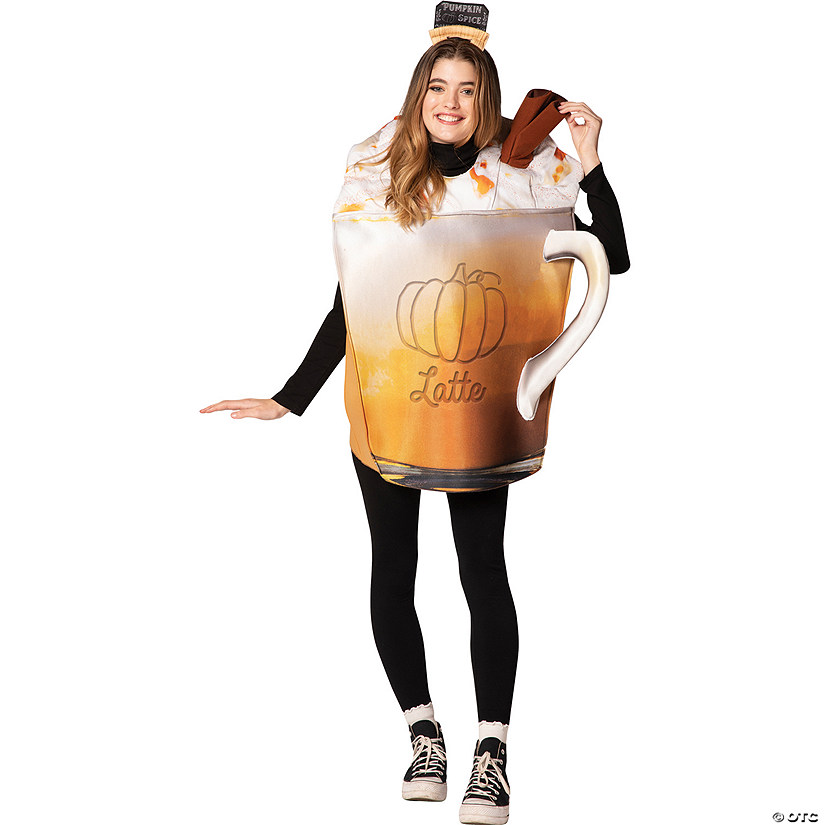 Adults Pumpkin Spice Latte Costume Image