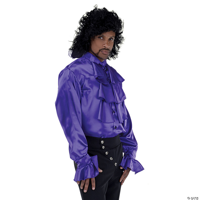 Adults Purple Pop Star Jabot Shirt Image