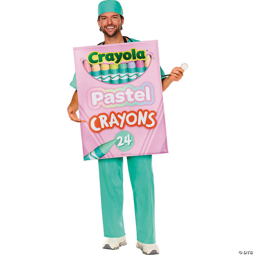 Adults Quik Change&amp;#8482; Crayola&amp;#174; Pastel Crayon Box Costume Image
