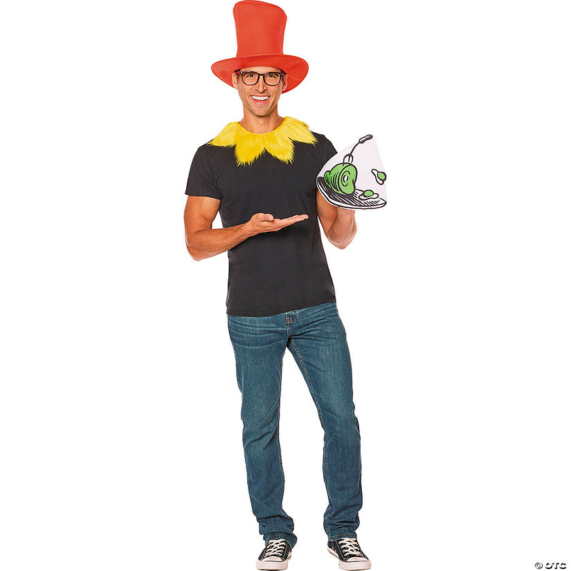 Adults QUIK CHANGE&amp;#8482; Dr. Seuss&amp;#8482; Green Eggs and Ham&amp;#8482; Sam I Am Costume Accessory Kit - One Size Image