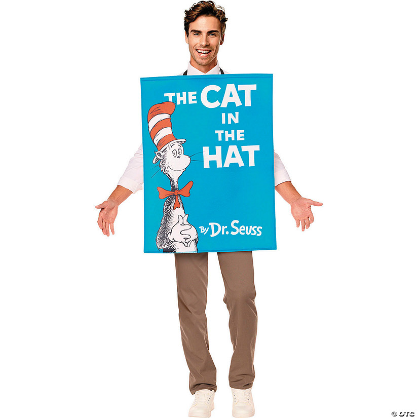 Adults QUIK CHANGE&amp;#8482; Dr. Seuss&amp;#8482; The Cat in the Hat&amp;#8482; Book Cover Costume - One Size Image