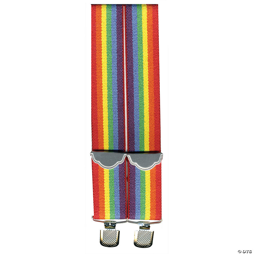 Adults Rainbow Suspenders Image