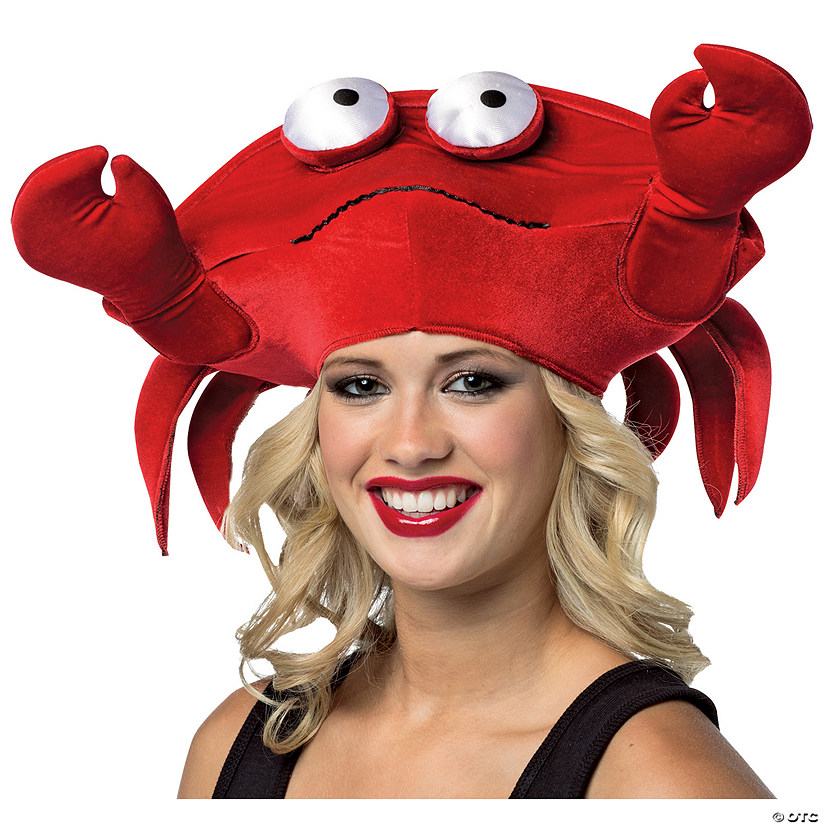 Adults Red Crab Hat Image