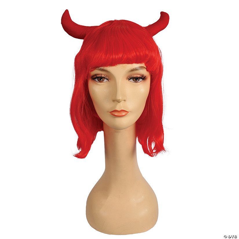 Adults Red Devil Wig Image