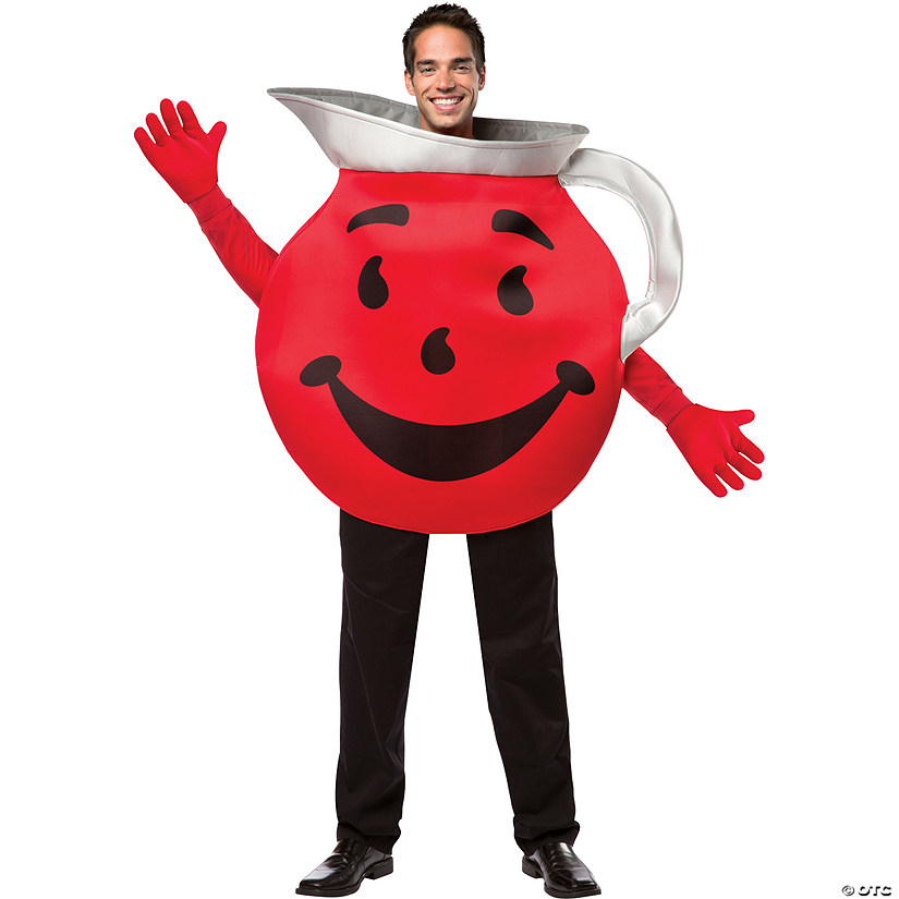 Adults Red Kool-Aid Man Costume Image