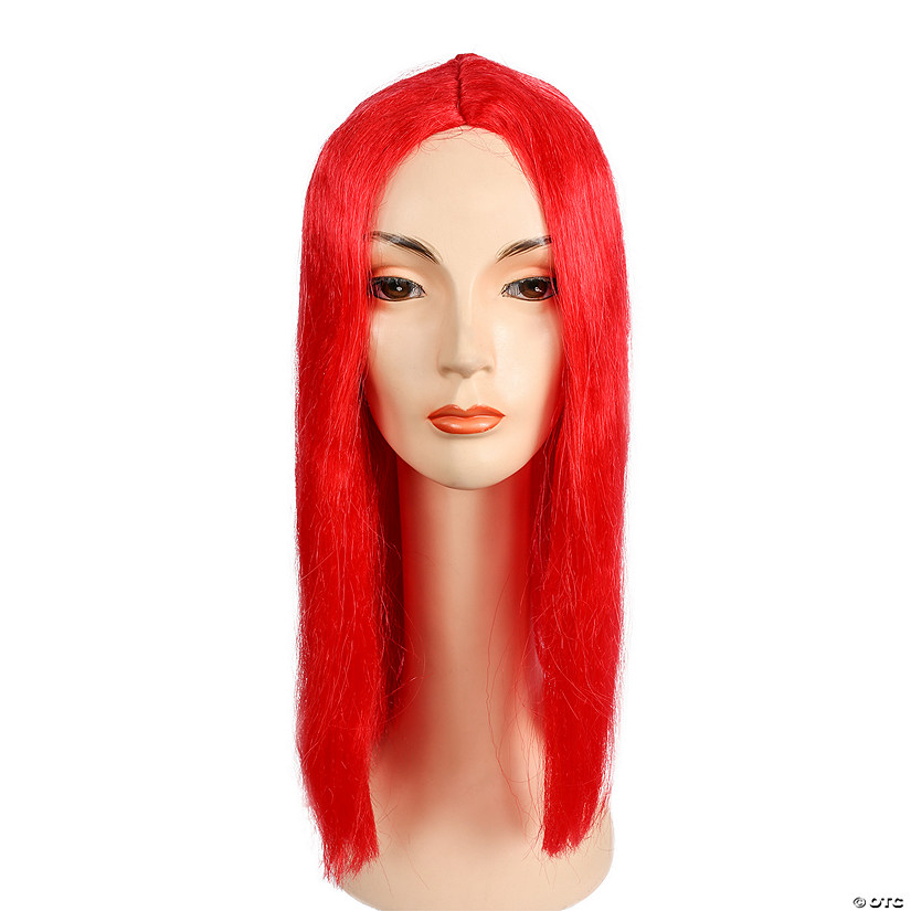 Adults Red Mermaid Wig Image