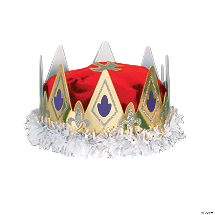 Adults Red Regal Royalty Queen&#8217;s Paper Crown Image