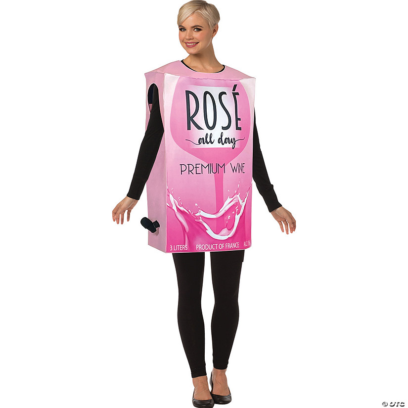 Adults Rose Wine Box Costume Image