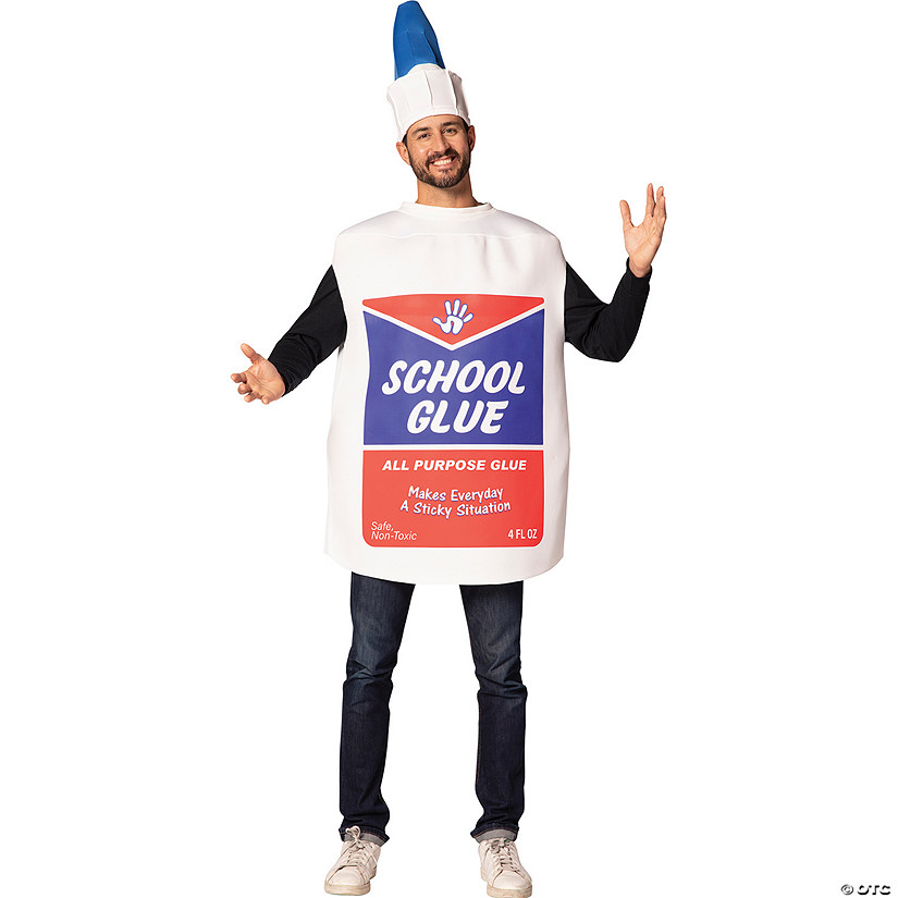 Adults School Glue Squeeze Bottle Costume Image