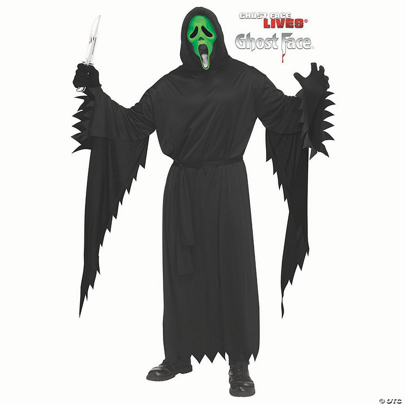 Adults Scream&amp;#8482; Ghost Face&lt;sup&gt;&amp;#174;&lt;/sup&gt; Fluorescent Green Costume One Size Image