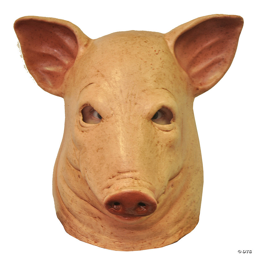 Adults Severed Pig Head Mask Image