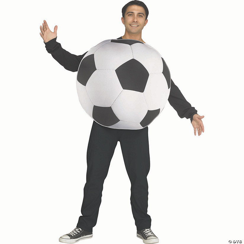 Adults Soccer Ball Sport Ball Polyester Tunic Costume - One Size Image
