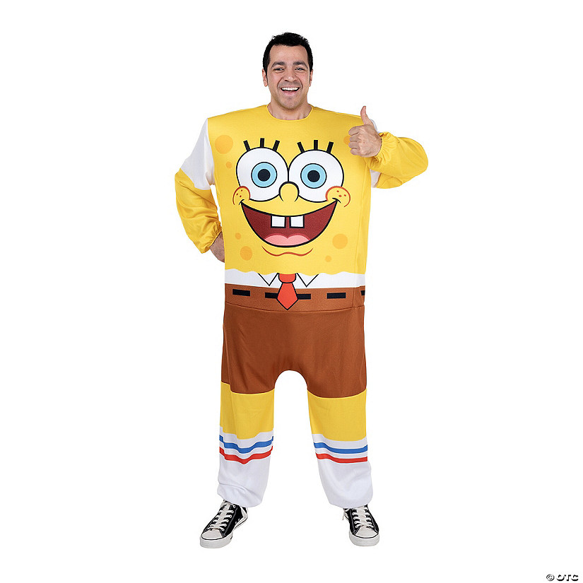 Adults SpongeBob SquarePants&amp;#8482; SpongeBob Onesie Costume - One Size Image