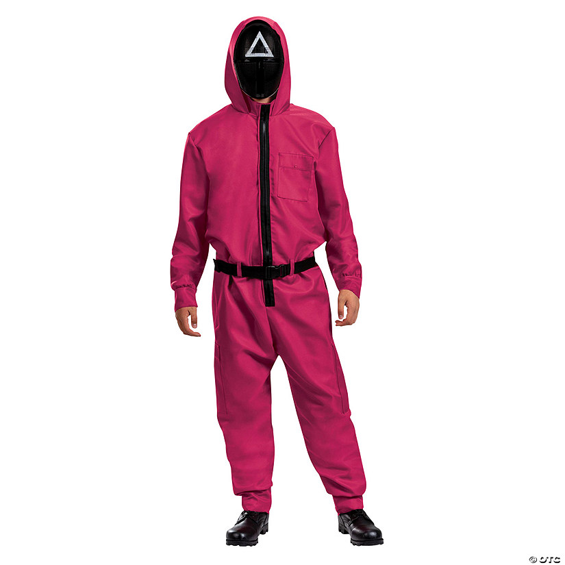 Adults Squid Games Triangle Guard Costume Image