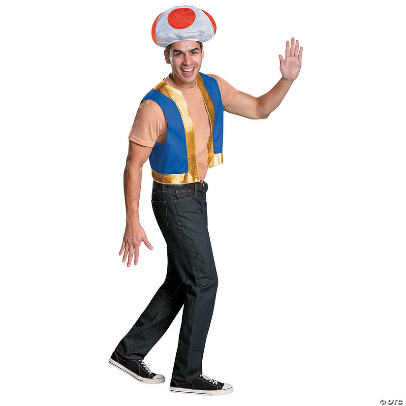 Adults Super Mario Bros.&amp;#8482; Toad Costume Kit - 42-46 Image