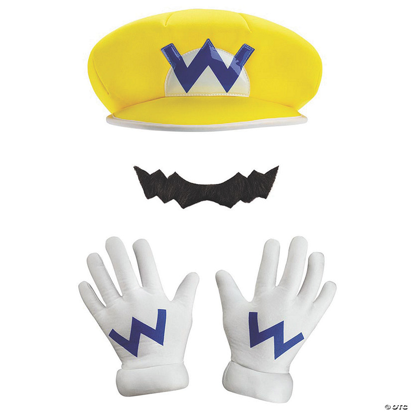 Adults Super Mario Bros.&amp;#8482; Wario Costume Kit Image