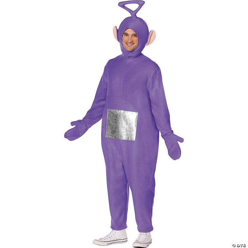 Adults Teletubbies&amp;#8482; Purple Tinky-Winky Polyester Jumpsuit Costume Image