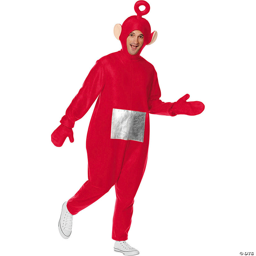 Adults Teletubbies&#8482; Red Po Polyester Jumpsuit Costume Image