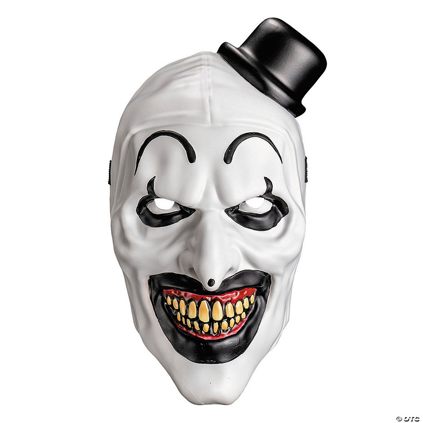 Adults Terrifier 2&amp;#8482; Art the Clown Retro Plastic Mask - One Size Image