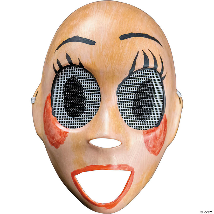 Adults The Purge&#8482; Doll Girl Plastic Half Mask - One Size Image