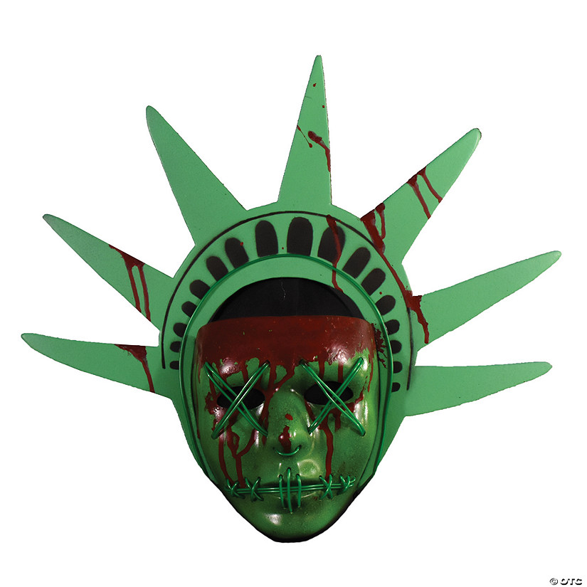 Adults The Purge&#8482; Lady Liberty Light Up Mask Image