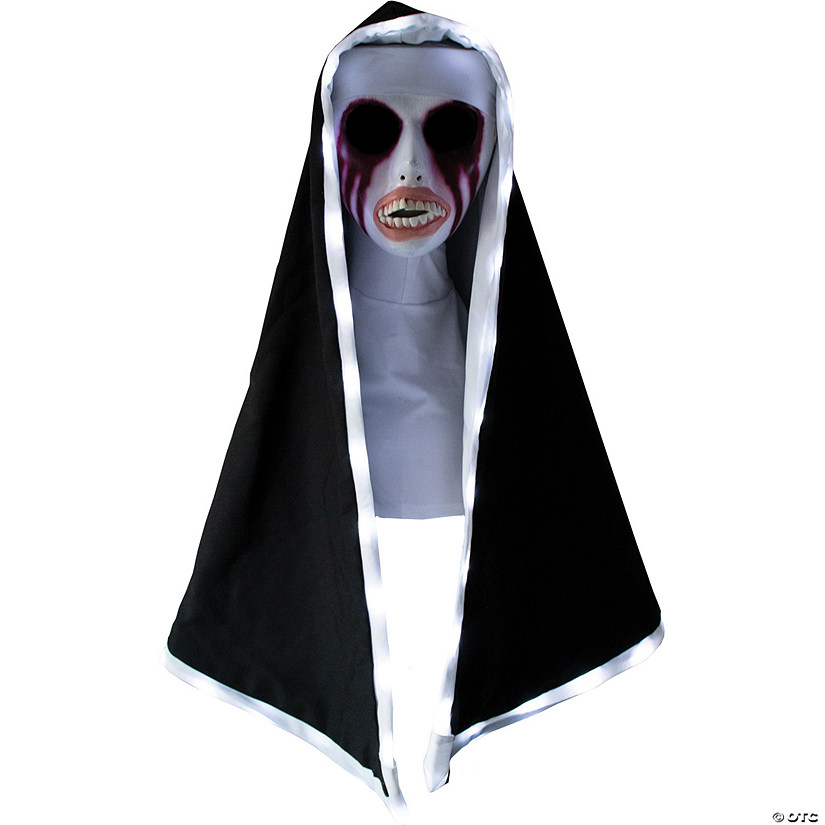 Adults The Purge&#8482; Nun Mask with Light-up Hood Image