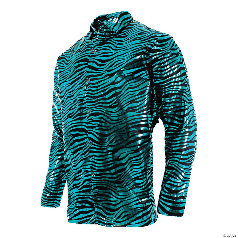 Adults Turquoise Tiger Shirt - One Size Fits Most Image