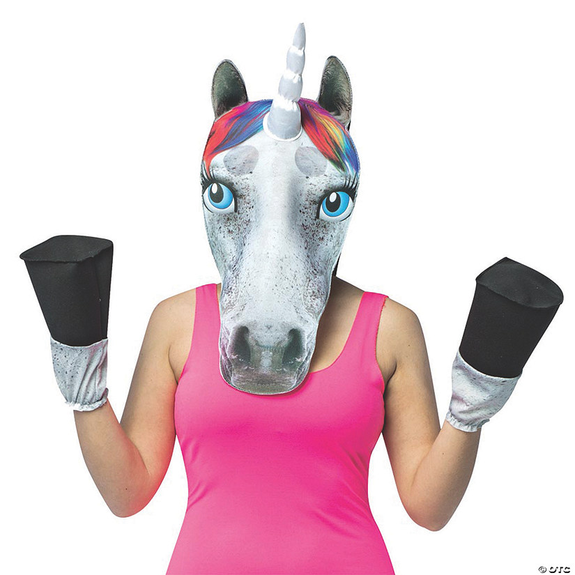 Adults Unicorn Head Mask with Hooves Image