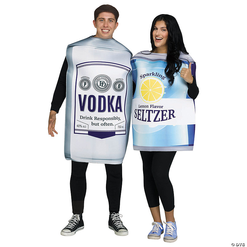 Adults Vodka &amp; Soda Couples Costume Image