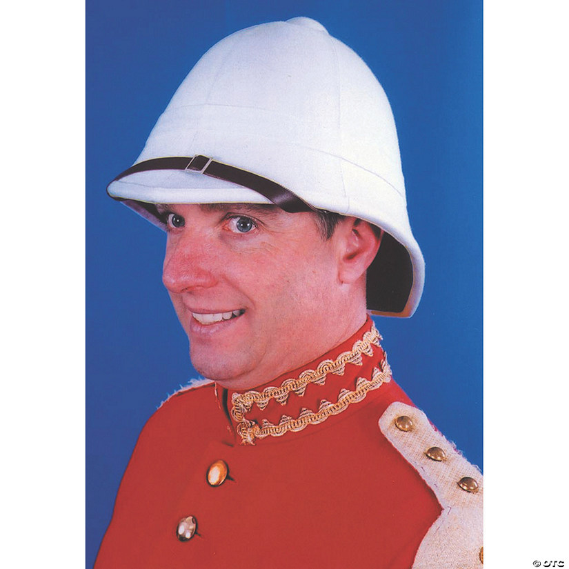 Adults White British Pith Hat Image