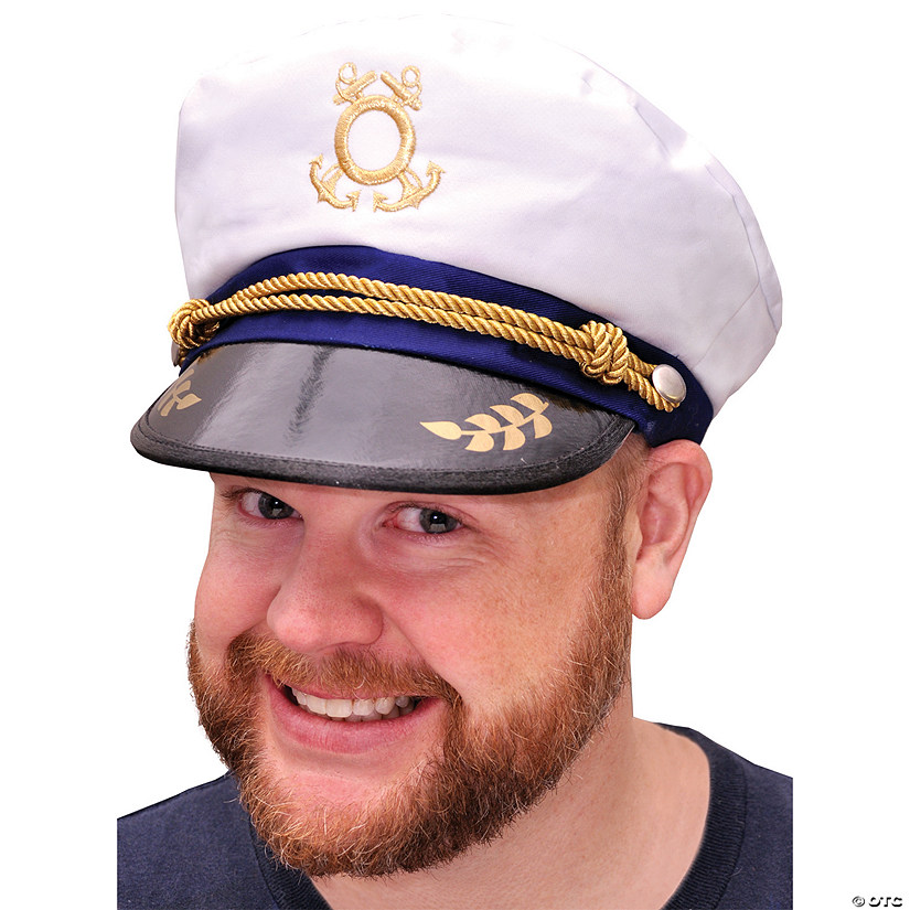 Adults White Captain Hat Image