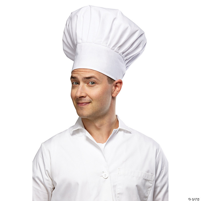 Adults White Chef Hat Image