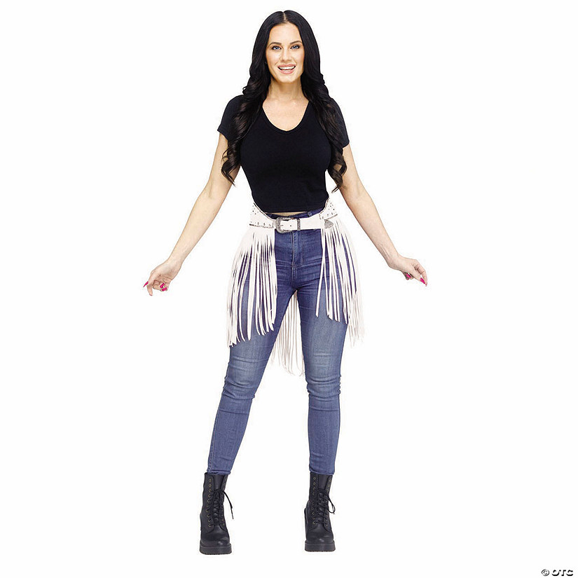 Adults White Festival Cowgirl Belt Costume Accessory Image