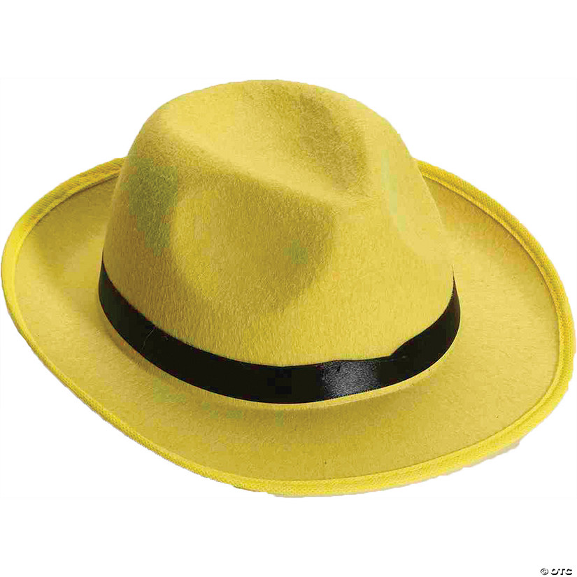 Adult's Yellow Fedora Hat Image