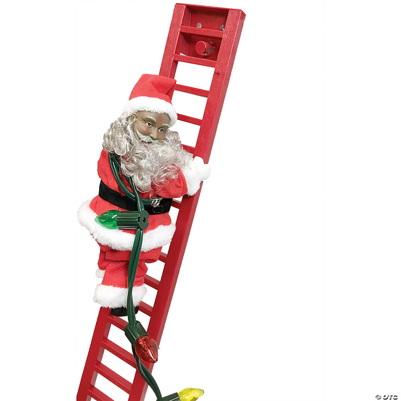 African American Climbing Santa Image