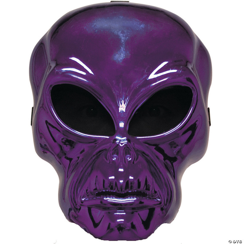 Alien Latex Mask Adult Purple