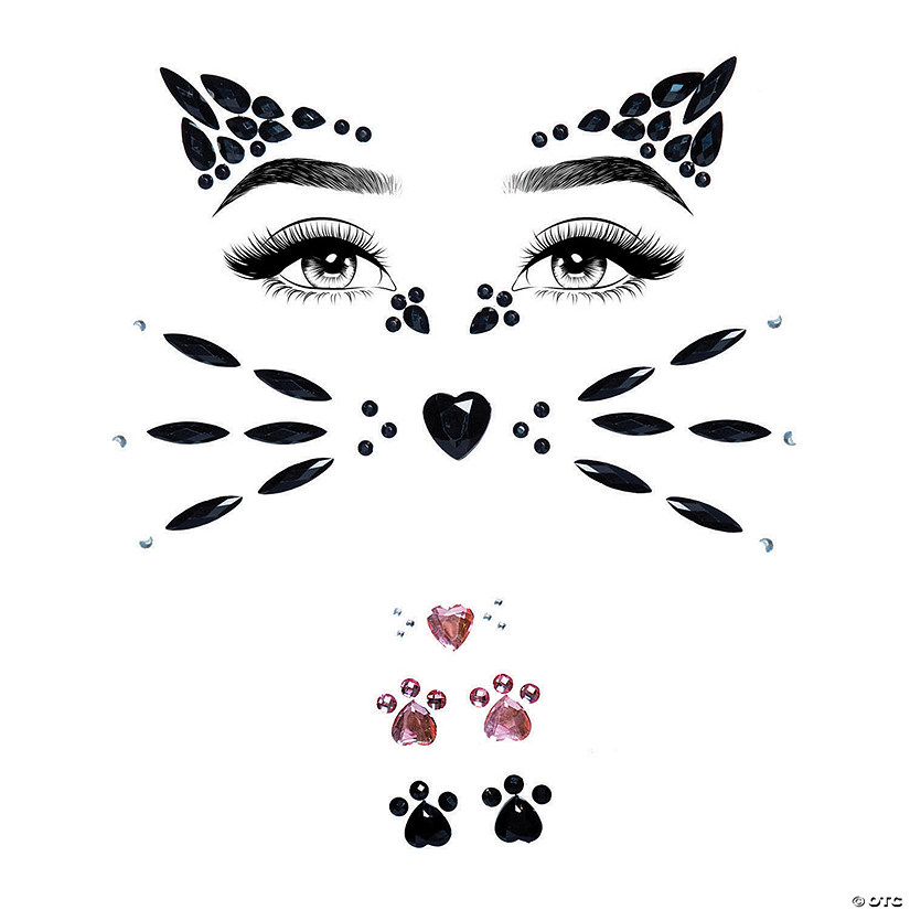 Animal Jeweled Face Sticker Image
