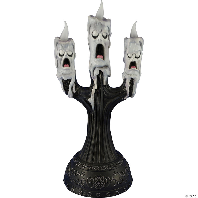 Animated Ghost Candle With Faces Prop Discontinued