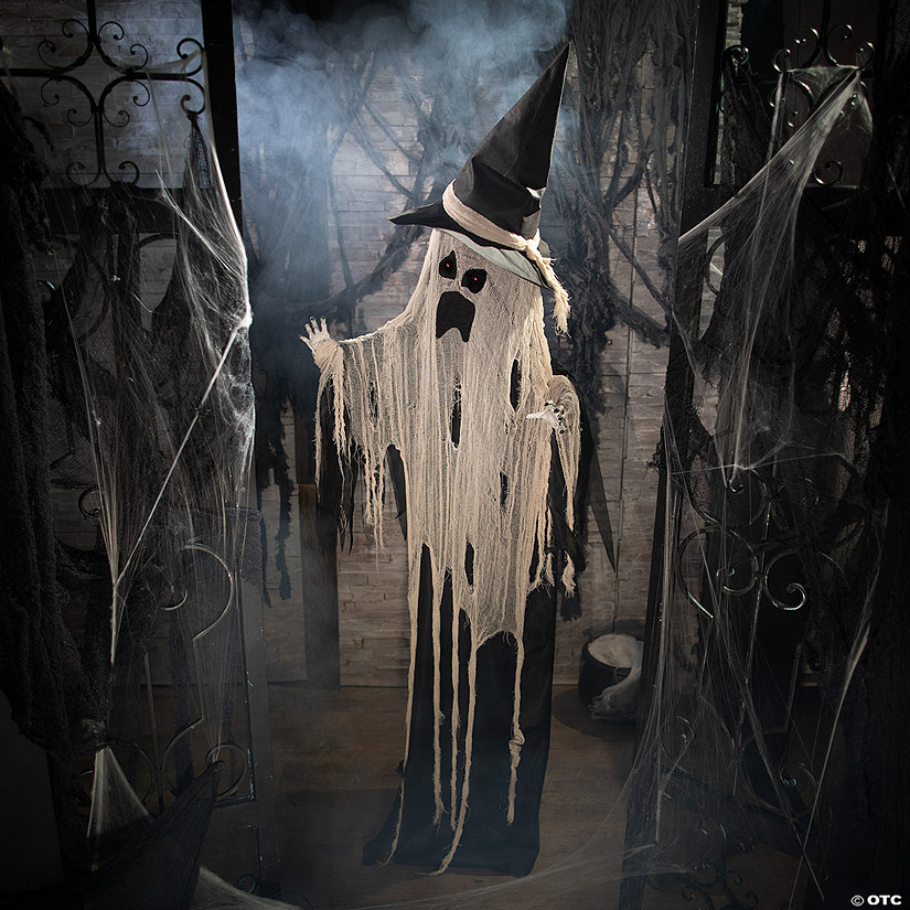 Animated Standing Witch Ghost Halloween Decoration Image