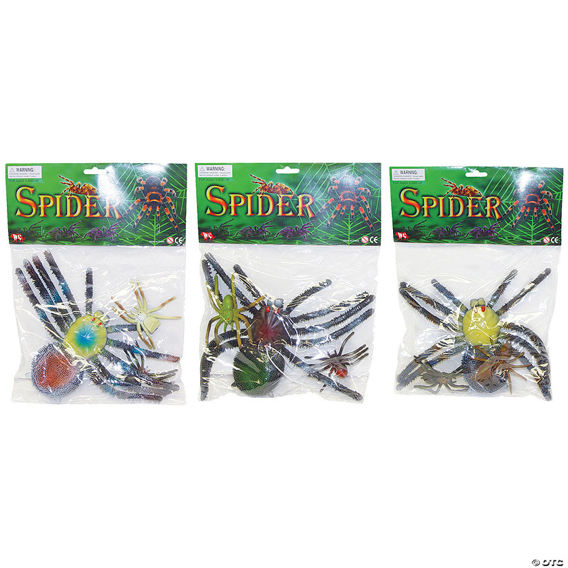 Assorted Rubber Spiders - 3 Pieces Image