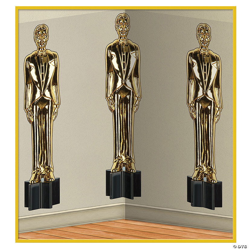 Awards Night Male Statuette Plastic Backdrop Image