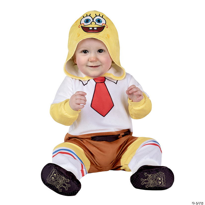 Baby Classic SpongeBob SquarePants&amp;#8482; SpongeBob Jumpsuit Costume Image