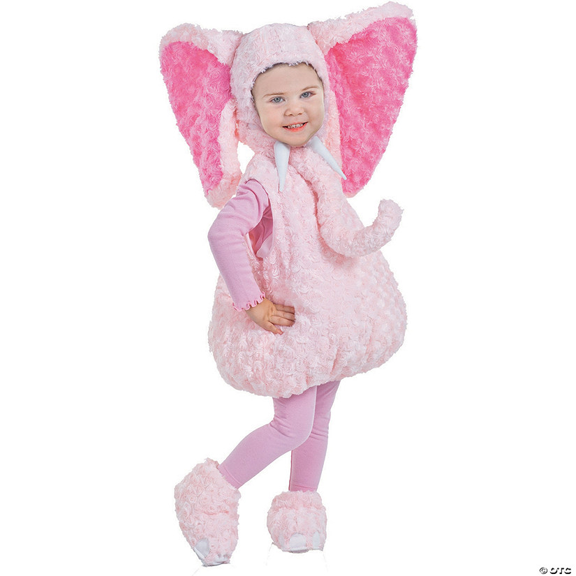 Baby Girl&#8217;s Pink Elephant Costume Image